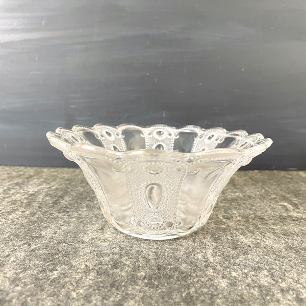 EAPG Kansas Jewel and Teardrop 15072 preserve bowl - antique 1900s glass - NextStage Vintage