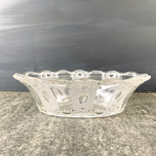 EAPG Kansas Jewel and Teardrop 15072 preserve bowl - antique 1900s glass - NextStage Vintage