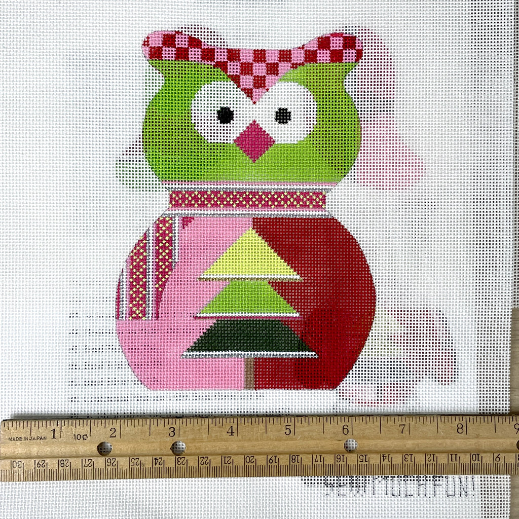 Vintage Needle Point Owl Framed