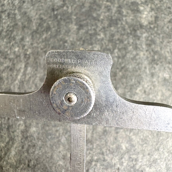 Depth & angle gauge and caliper - 2 vintage machinist tools - Starrett Goodell Pratt - NextStage Vintage