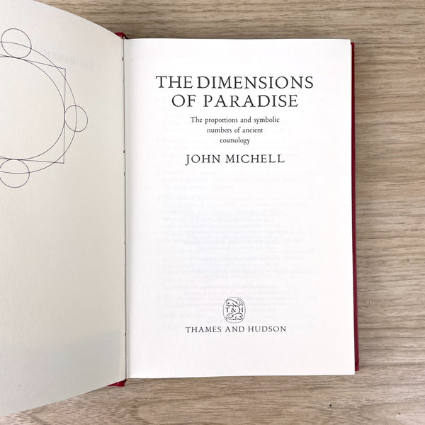 The Dimensions of Paradise - John Michell - 1988 hardcover - NextStage Vintage