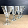 4 parfait dessert cocktail stemmed glasses – cone shaped – 6" tall - NextStage Vintage
