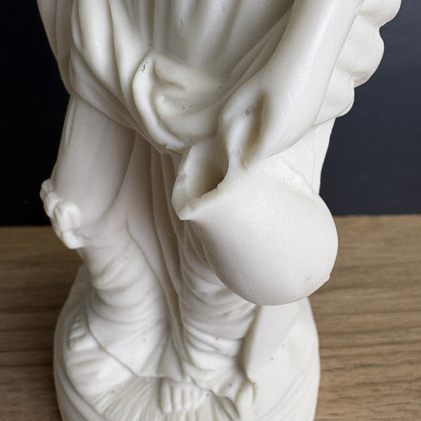 Victorian parian ware couple reading figurines - romantic decor