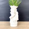 Victorian parian ware girl with goat vase - turn of the century antique - NextStage Vintage