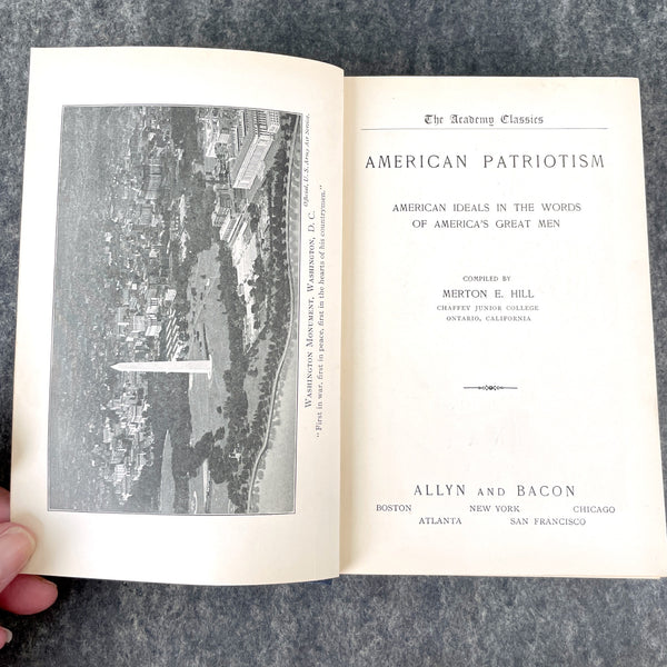 American Patriotism by Merton E Hill - 1920s vintage book - NextStage Vintage