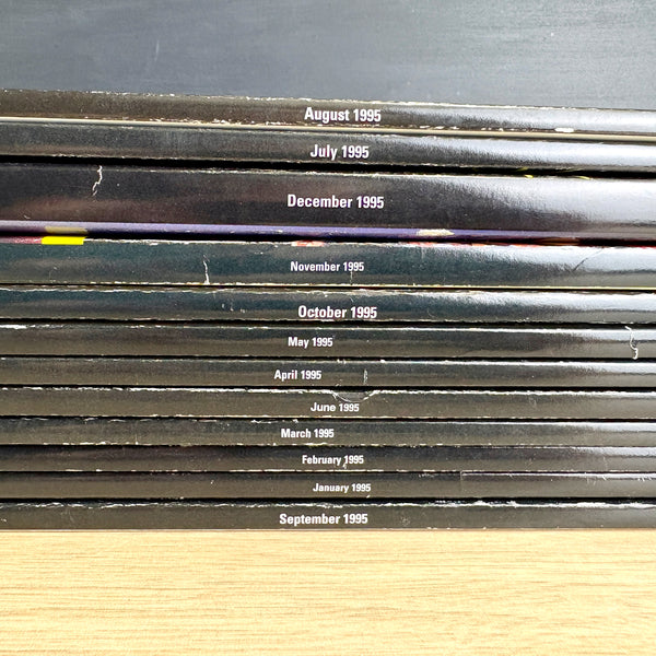 Lot of 12 PC Gamer magazines - 1995 (No CDs) - full year