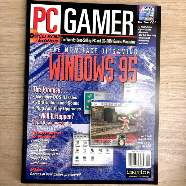 Lot of 12 PC Gamer magazines - 1995 (No CDs) - full year