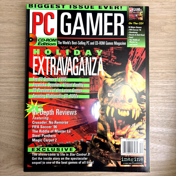 Lot of 12 PC Gamer magazines - 1995 (No CDs) - full year