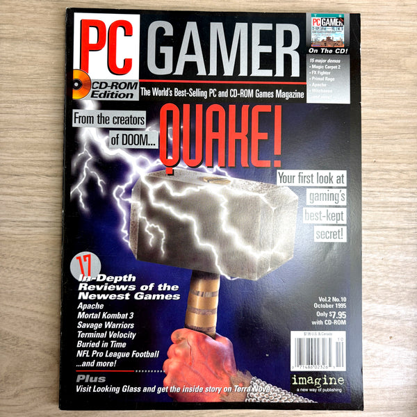 Lot of 12 PC Gamer magazines - 1995 (No CDs) - full year