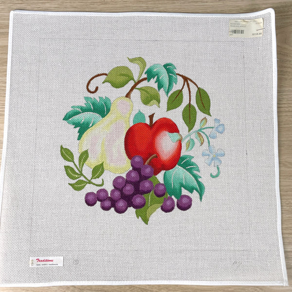 Traditions Betty Smith's needlepoint canvas pear and apple #1303 - NextStage Vintage