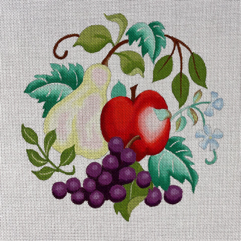 Traditions Betty Smith's needlepoint canvas pear and apple #1303 - NextStage Vintage