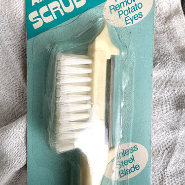 Handy All-In-One Scrub 'N' Peel - unopened 1980s vintage kitchen tool - NextStage Vintage