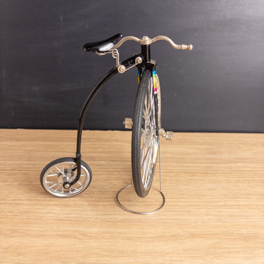 Penny Farthing Bicycle Model 1:10 Diecast High Wheeler Collectible Black