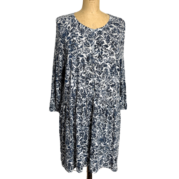 Peruvian Connection floral print tunic / dress - size large