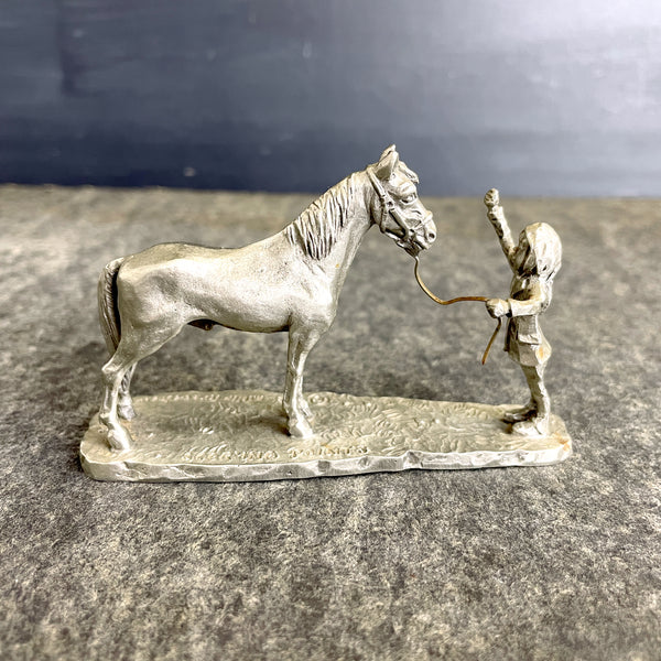 Pewter horse miniatures - Kraczkowski, Hudson, C.A.T - 1980s vintage