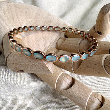 Phillip Gavriel rose gold vermeil and semi-precious stone bangle bracelet - NextStage Vintage