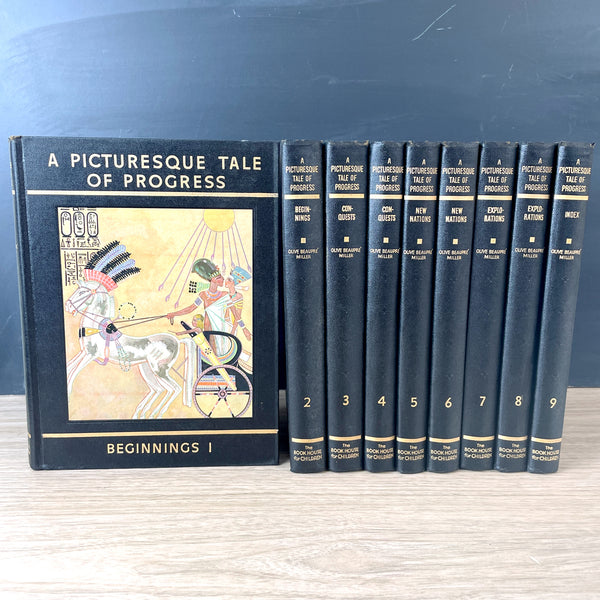 A Picturesque Tale of Progress - 9 volume set - 1949 sixth printing - NextStage Vintage