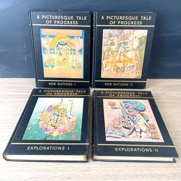 A Picturesque Tale of Progress - 9 volume set - 1949 sixth printing - NextStage Vintage