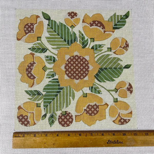 Janet Watson Pineapple Bloom needlepoint canvas #JW135 - NextStage Vintage
