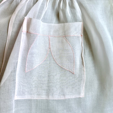 Vintage Pink Organza Hostess Apron With Pocket by Carmen Lee - NextStage Vintage