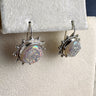 Bohemian starburst druzy and sterling pierced earrings by PJC - NextStage Vintage