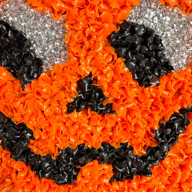 Melted plastic jack-o'-lantern witch - vintage 1960s Halloween decor - NextStage Vintage