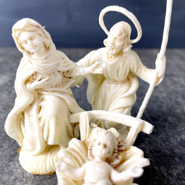Italian soft plastic nativity figures - set of 3 - 1970s vintage - NextStage Vintage