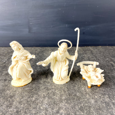 Italian soft plastic nativity figures - set of 3 - 1970s vintage - NextStage Vintage