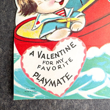 Valentine for my favorite playmate - 1960s vintage greeting card - NextStage Vintage