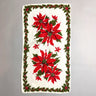 Christmas poinsettia and holly tea towel - 1960s vintage - NextStage Vintage