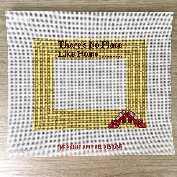 The Point of it All Designs No Place Like Home frame needlepoint canvas - NextStage Vintage