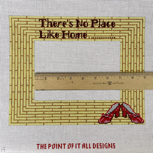 The Point of it All Designs No Place Like Home frame needlepoint canvas - NextStage Vintage