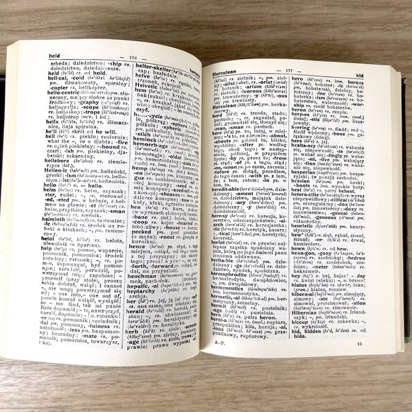 English-Polish and Polish-English Dictionary - J. Stanislawski - hardcover - NextStage Vintage