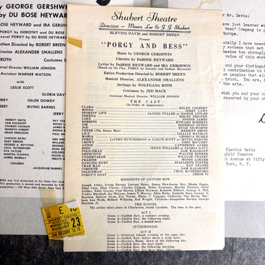Vintage 1953 Porgy And Bess National Tour Program, Broadside - Chicago Shubert Theatre - NextStage Vintage