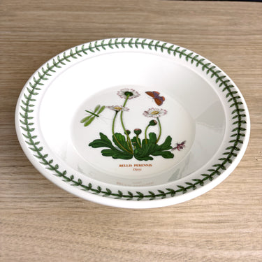 Portmeirion Botanic Garden Rimmed Individual Pasta Bowl 8.5" - Daisy - NextStage Vintage