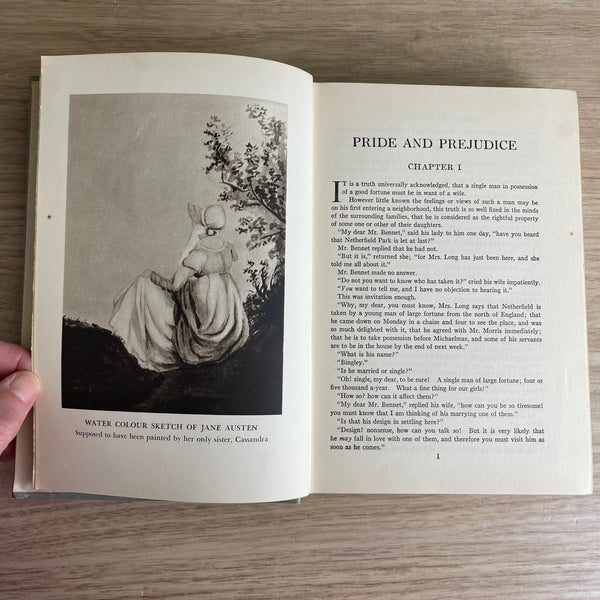 Pride and Prejudice - Jane Austen - ex school library hardcover - 1945