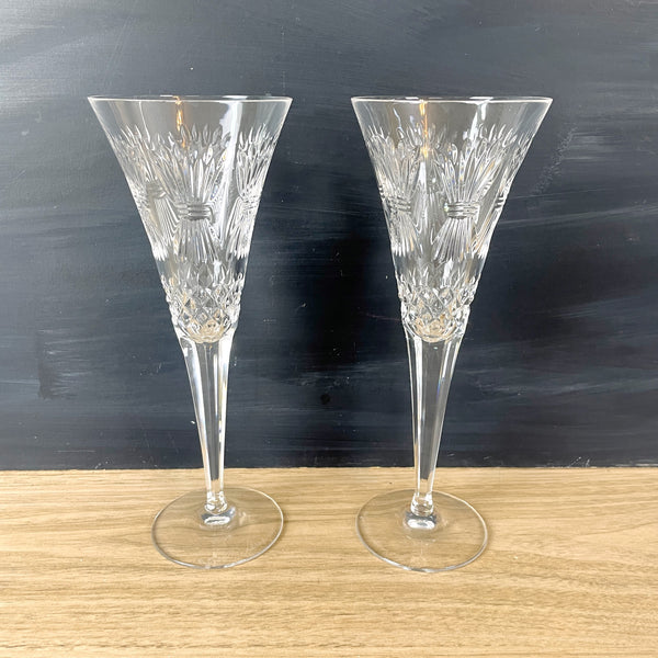 Waterford Millennium Toasting Flute pair - Prosperity - 1998 - NextStage Vintage