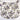 Vintage half apron – white with purple floral and berry print – rickrack trim - NextStage Vintage