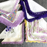 10 vintage linen embroidery and crochet hankies lot - shades of purple - 1950s vintage - NextStage Vintage
