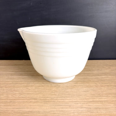 Pyrex Hamilton Beach #19 small milk glass mixing bowl with spout - NextStage Vintage