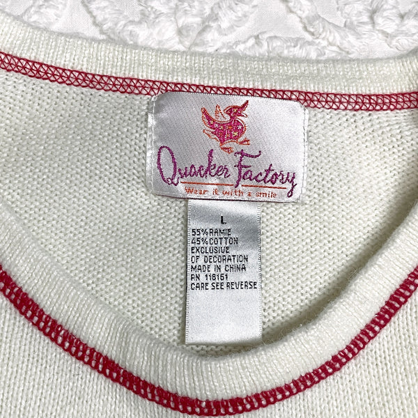 Quacker Factory Scottie Dog cotton blend sweater - size large - NextStage Vintage