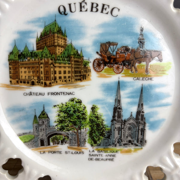 Québec, Canada vintage souvenir plate - 1960s vintage - French language - NextStage Vintage
