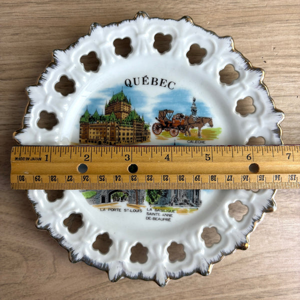 Québec, Canada vintage souvenir plate - 1960s vintage - French language - NextStage Vintage