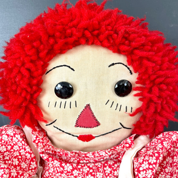 Raggedy Ann doll 20" - handmade - 1960s vintage - NextStage Vintage