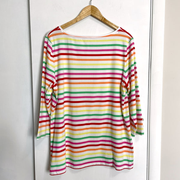 Talbots round neck rainbow striped tunic - size 2X - NextStage Vintage