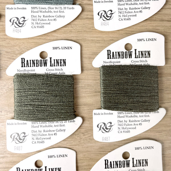 Rainbow Gallery Rainbow Linen thread - 8 cards - NextStage Vintage