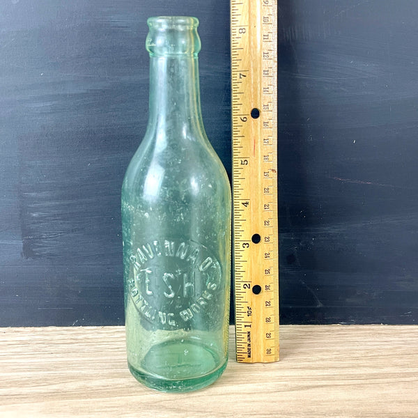 Ravenna Ohio E.S.H. Bottling Works glass soda bottle - vintage glass - NextStage Vintage
