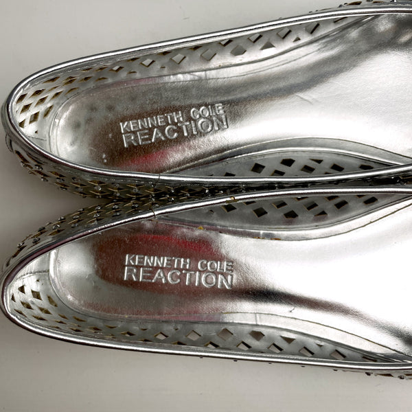 Kenneth Cole Reaction silver metallic flats - size 7.5 - NextStage Vintage