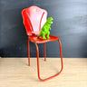 Red metal doll chair - vintage doll furniture - NextStage Vintage