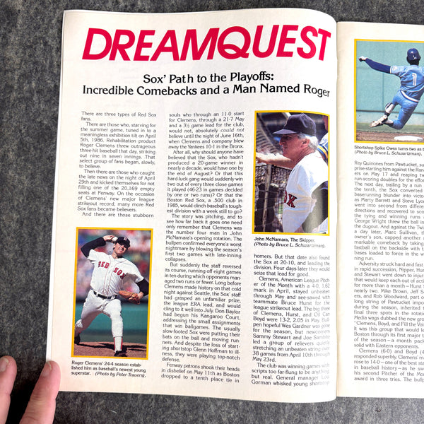 Boston Red Sox 1986 Championship souvenir book and program - set of 2 - NextStage Vintage
